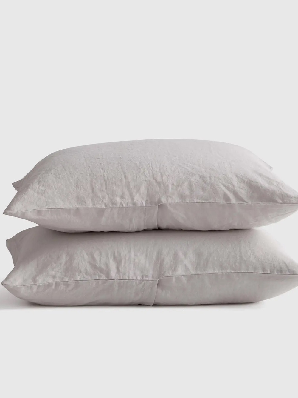 NWOT Quince European Linen King Sham Set in Light Grey